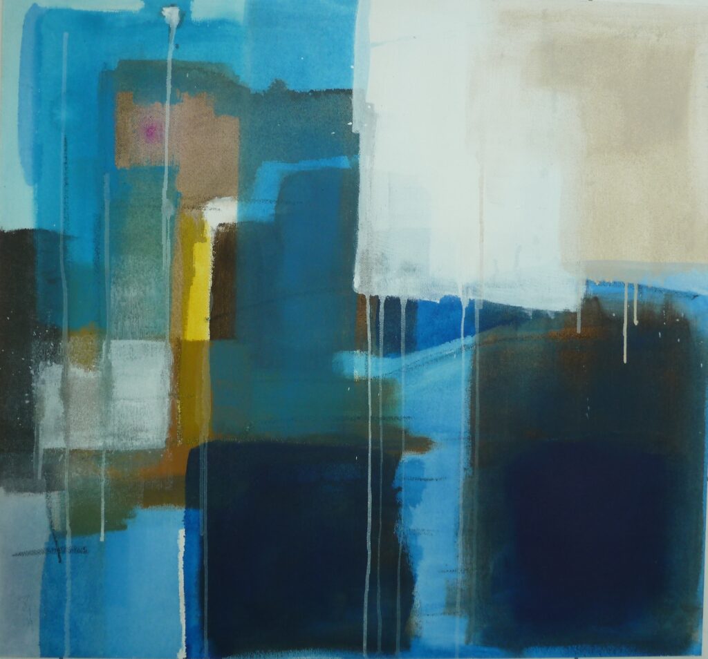 die blauen Felder, Acryl, 100 x 100 cm (in Holz gerahmt), 850 sFr.