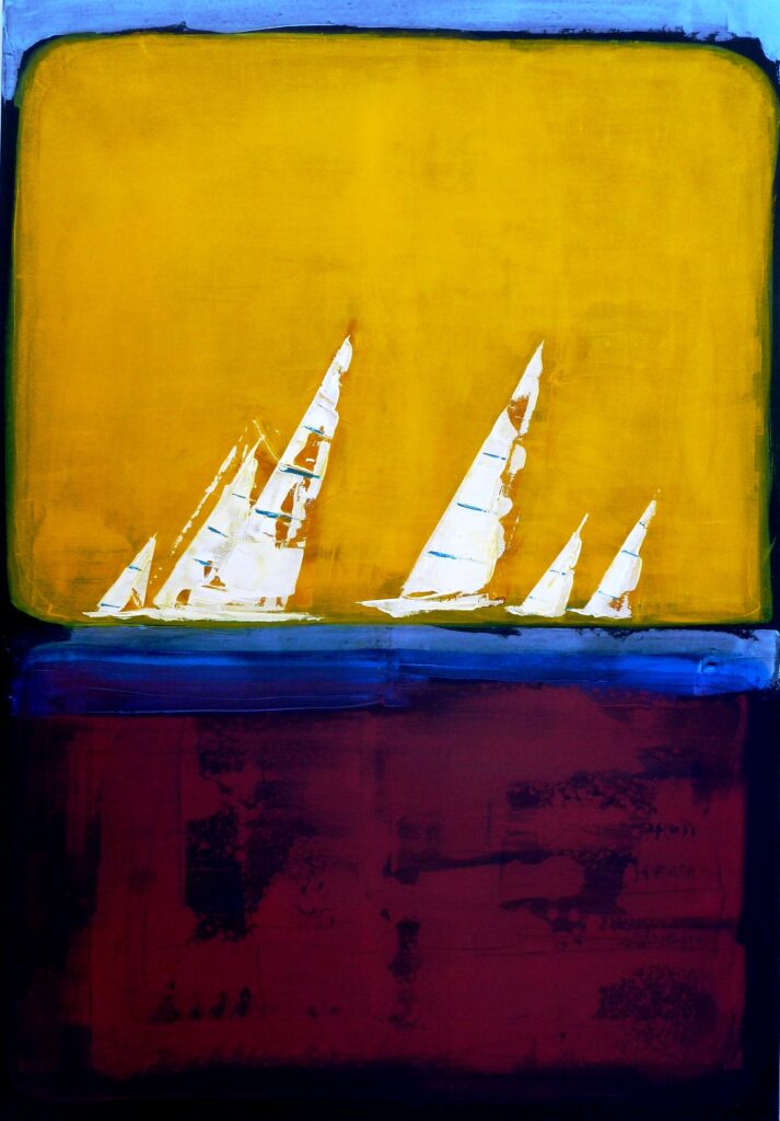 Regatta, Acryl, 80 x 100 cm, 750 sFr. (verkauft)